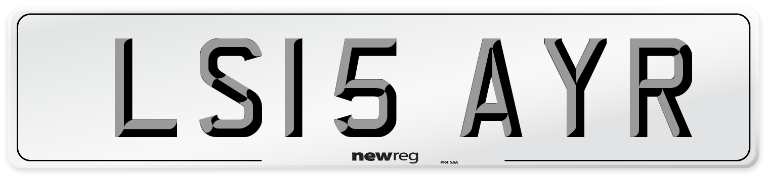 LS15 AYR Number Plate from New Reg